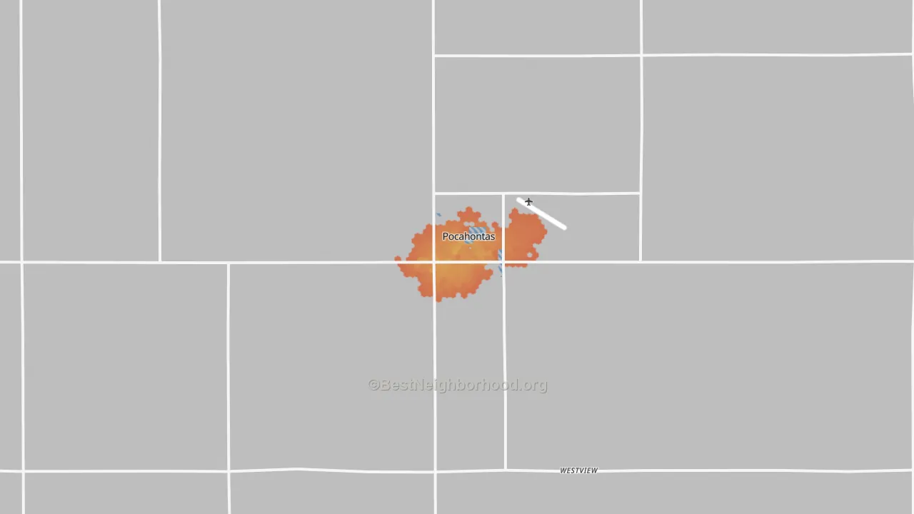 Bike Grade map of Pocahontas, IA