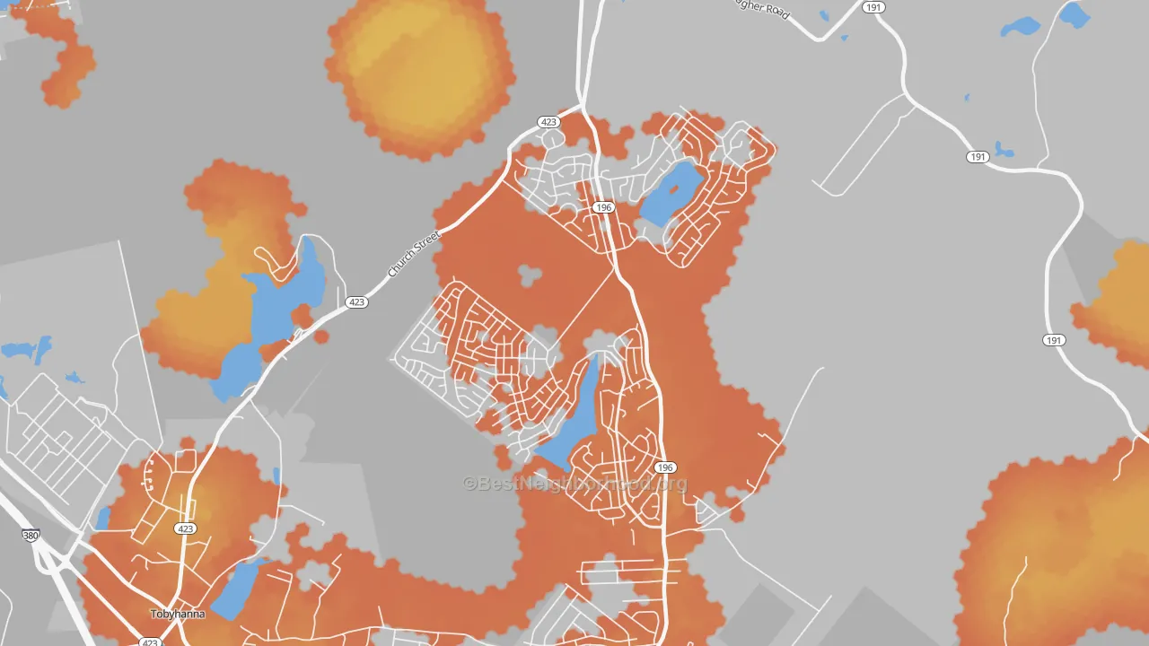 Bike Grade map of Pocono Country Place, Tobyhanna, PA