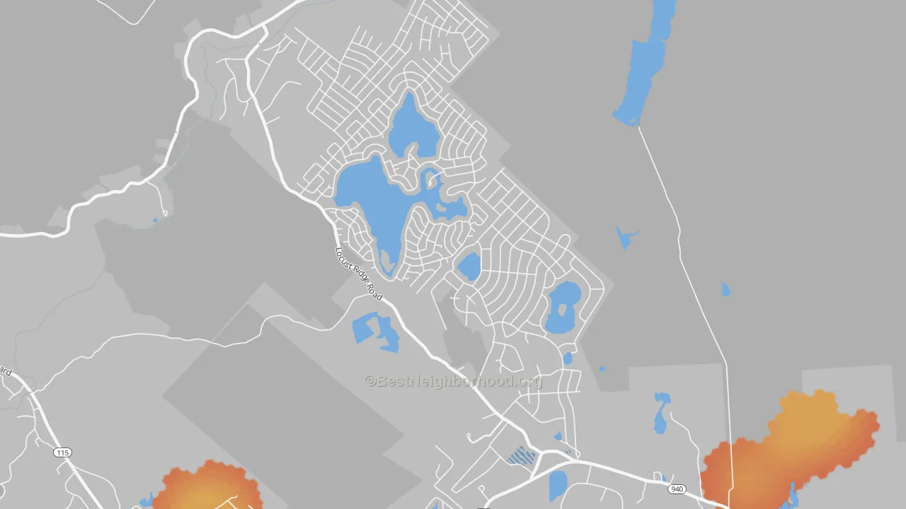 Bike Grade map of Pocono Lake, PA