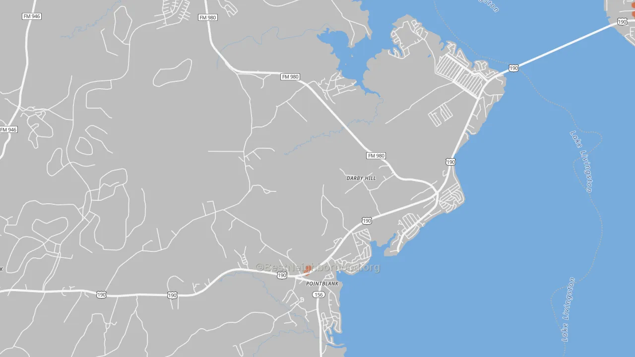 Bike Grade map of Point Blank, TX