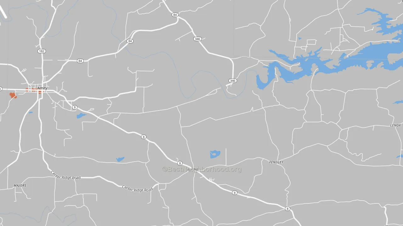 Bike Grade map of Point Cedar, AR