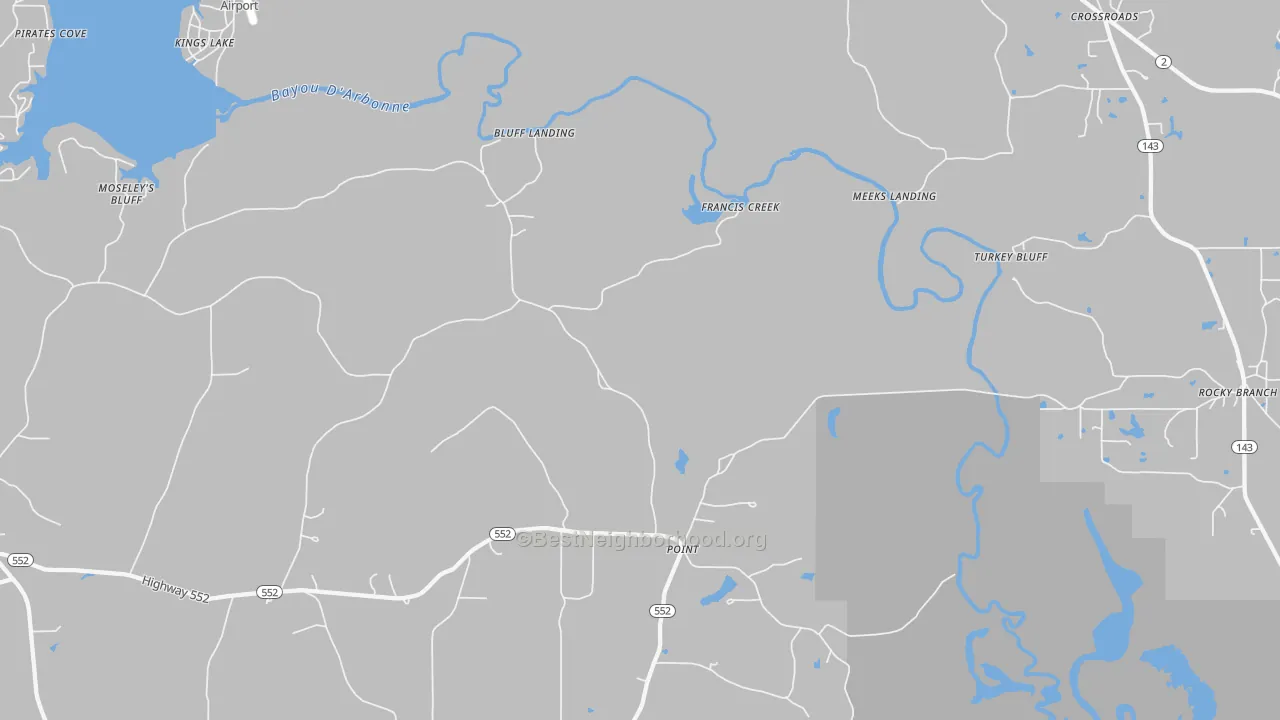 Bike Grade map of Point, LA