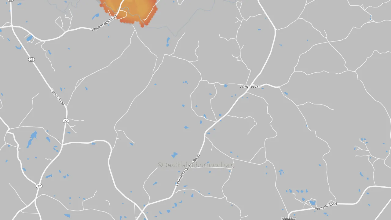Bike Grade map of Point Peter, GA