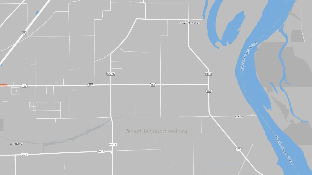 Bike Grade map of Point Pleasant, MO