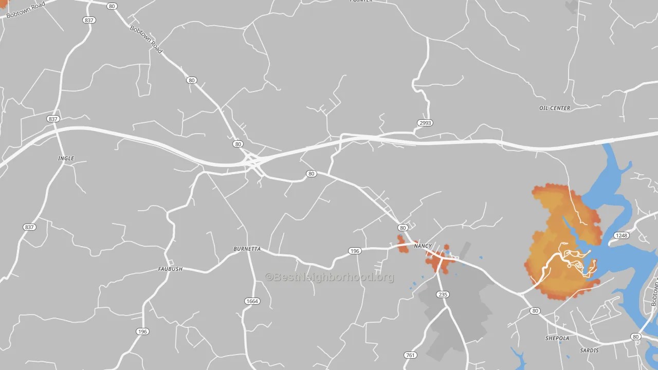 Bike Grade map of Pointer, KY