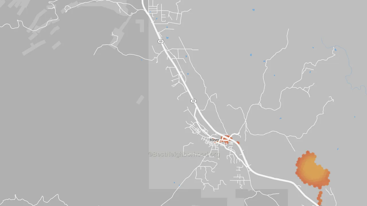 Bike Grade map of Poland Junction, AZ