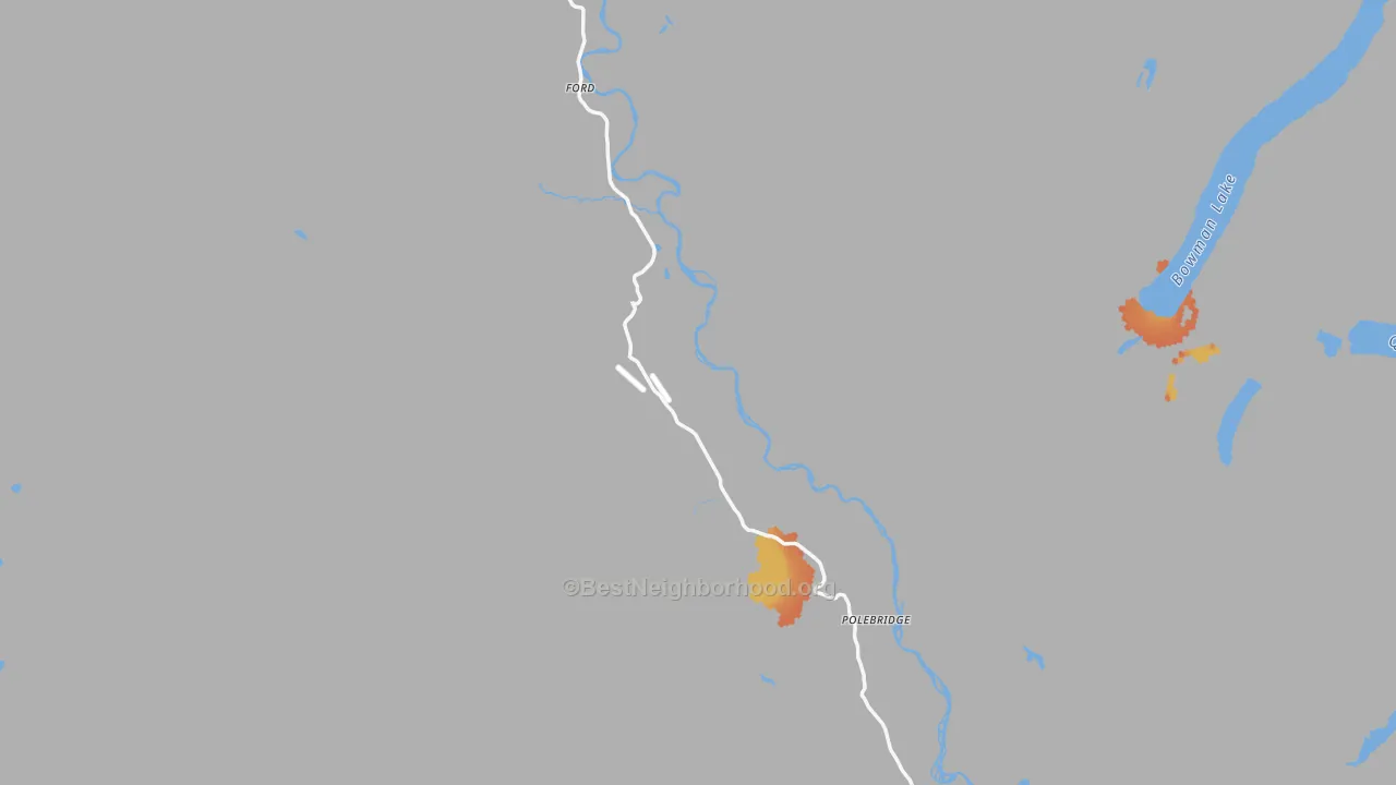 Bike Grade map of Polebridge, MT