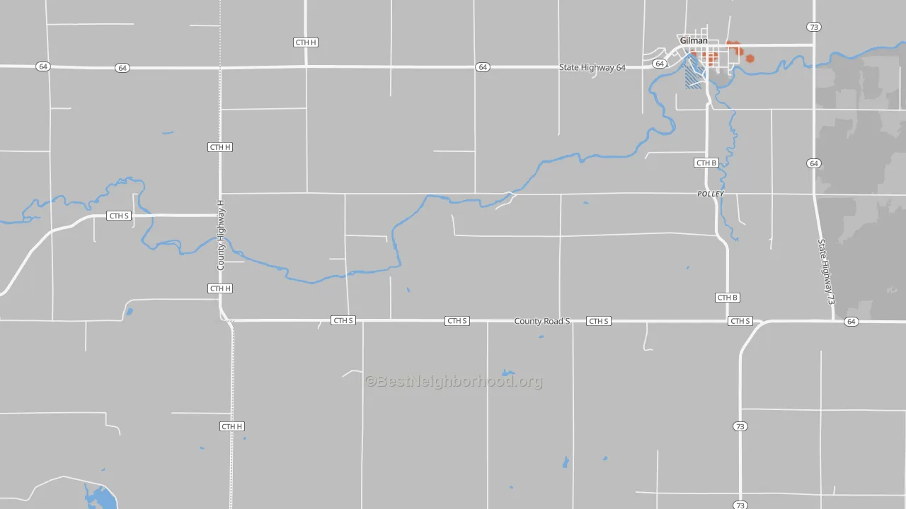 Bike Grade map of Polley, WI