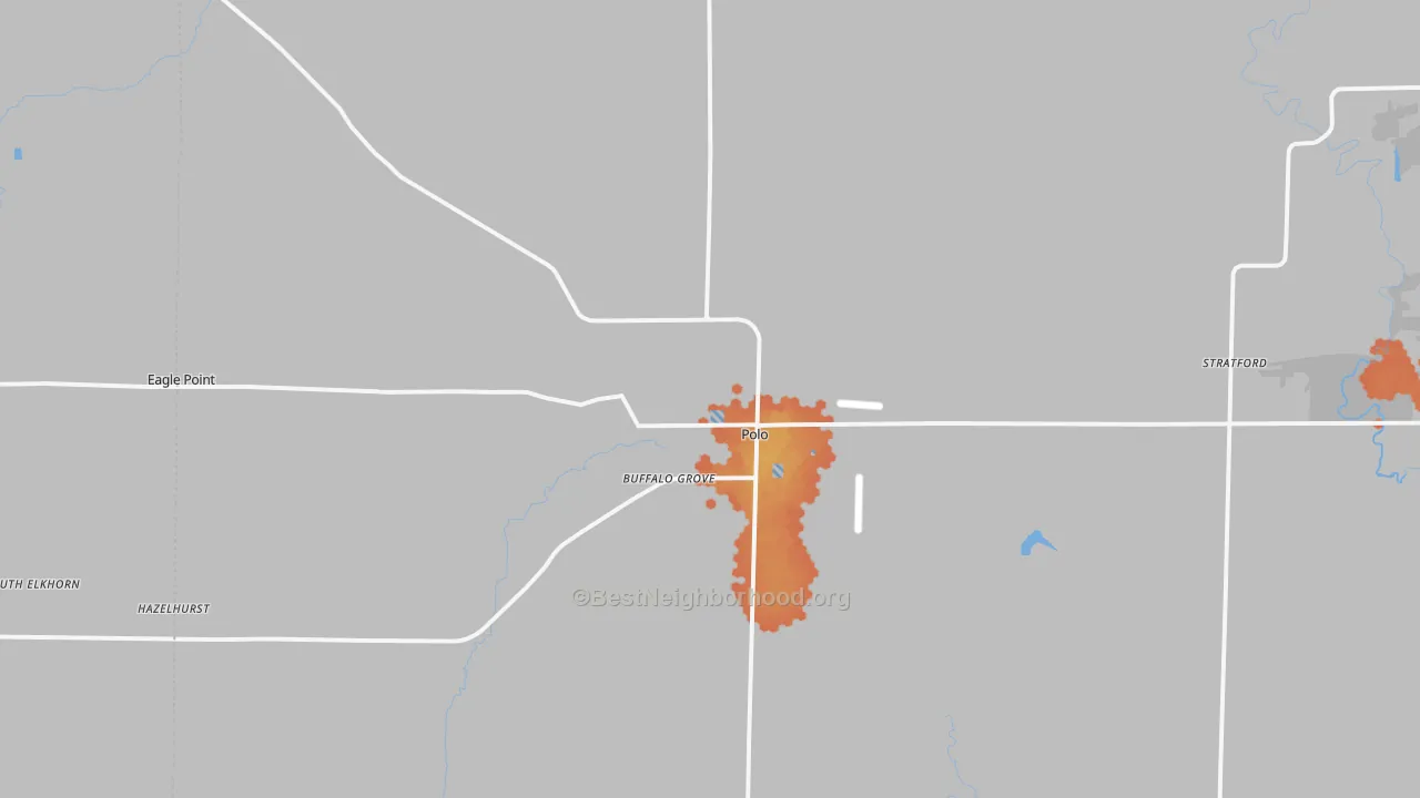 Bike Grade map of Polo, IL