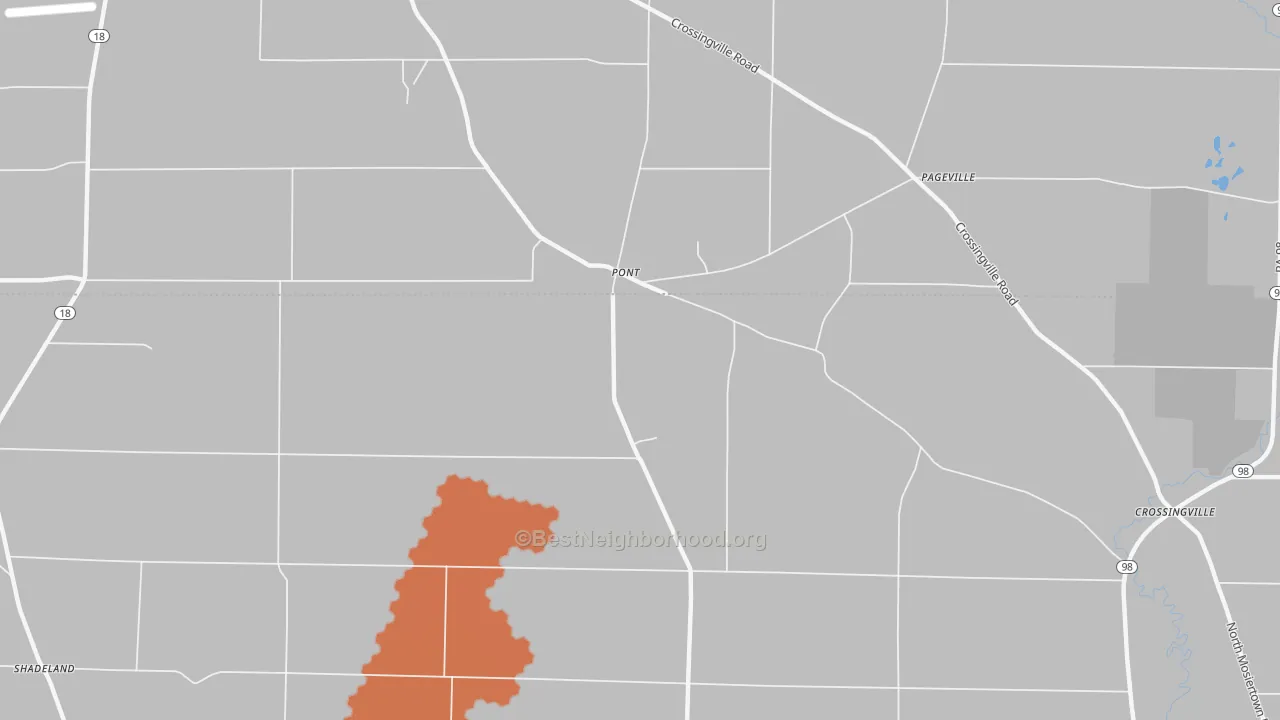 Bike Grade map of Pont, PA