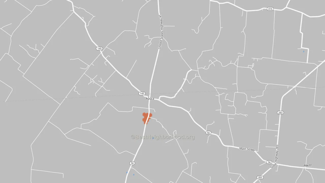 Bike Grade map of Poole, KY