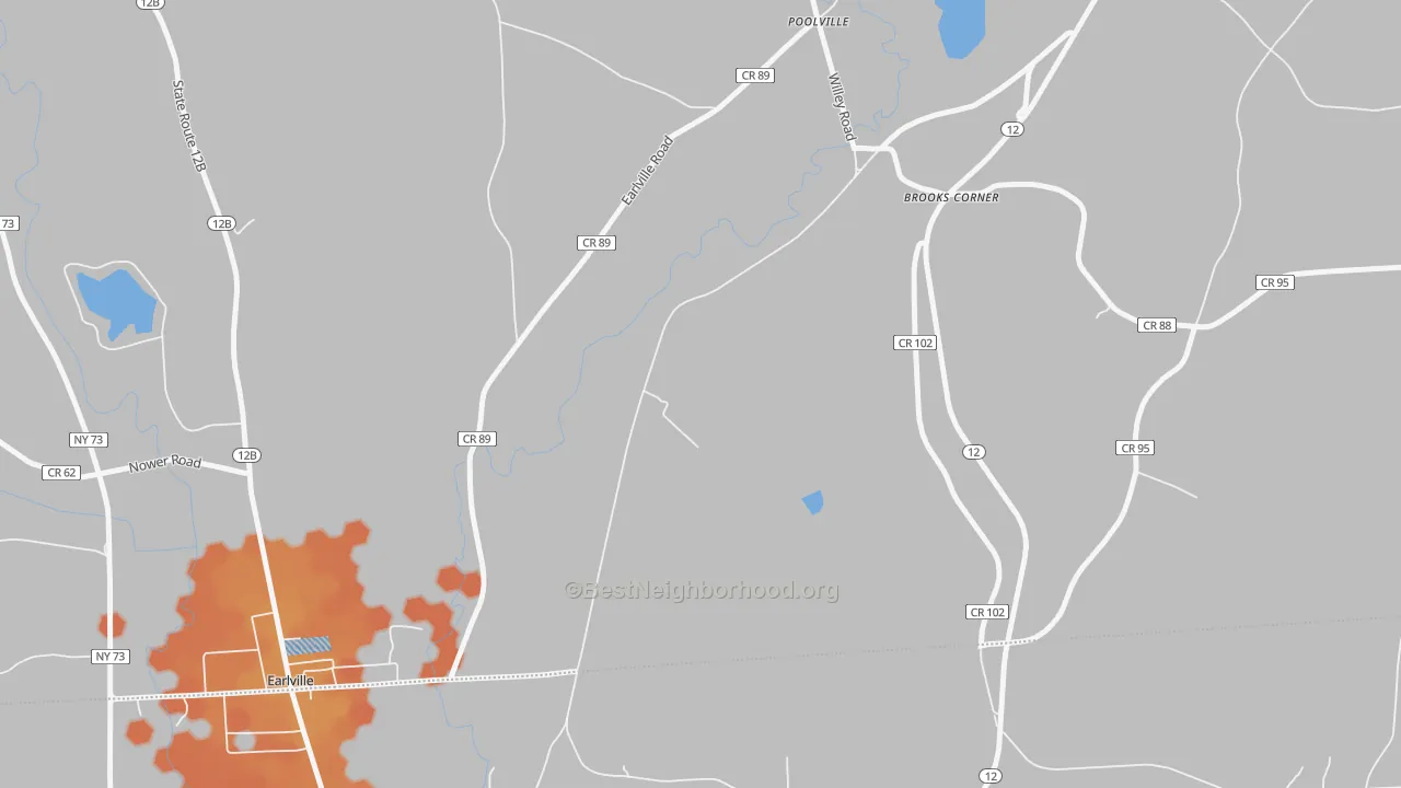 Bike Grade map of Poolville, NY