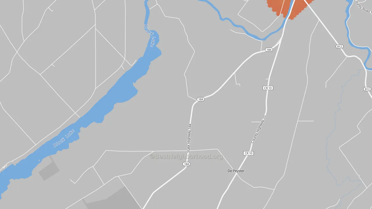 Bike Grade map of Pope Mills, NY