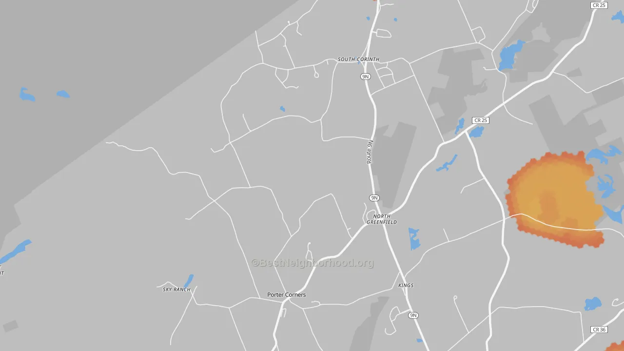 Bike Grade map of Porter Corners, NY