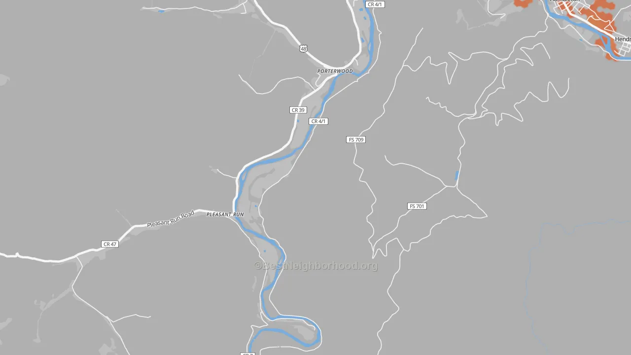 Bike Grade map of Porterwood, WV