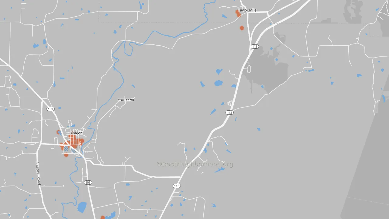 Bike Grade map of Portland, GA