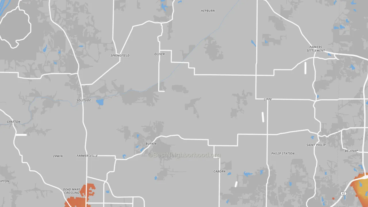 Bike Grade map of Posey County, IN