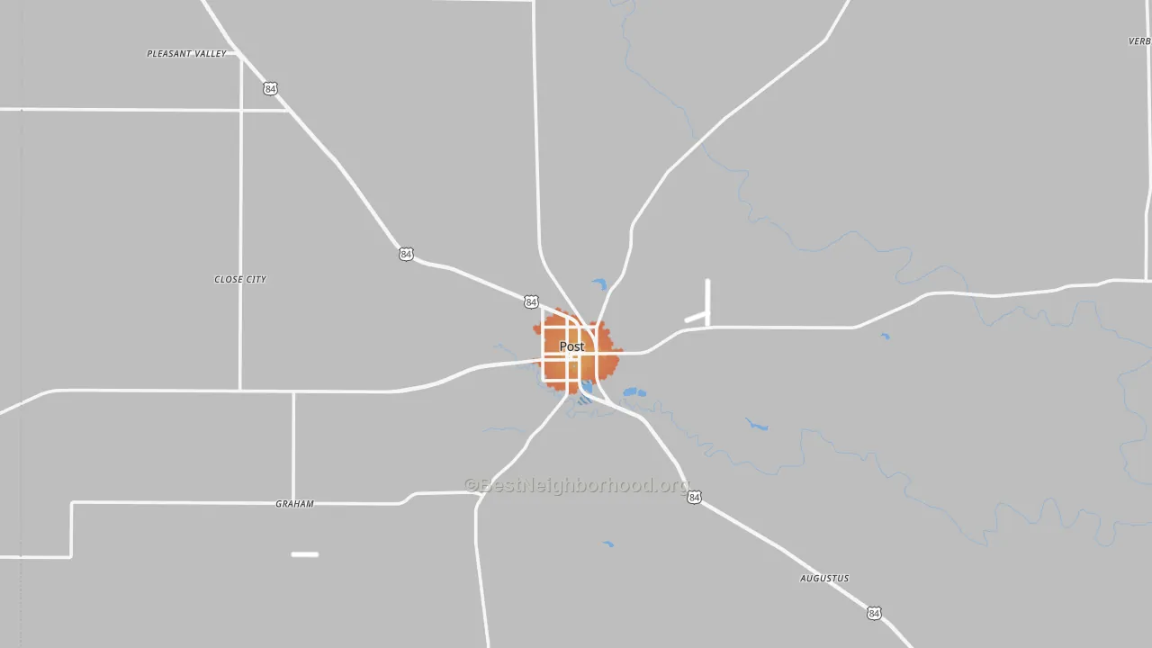 Bike Grade map of Post, TX