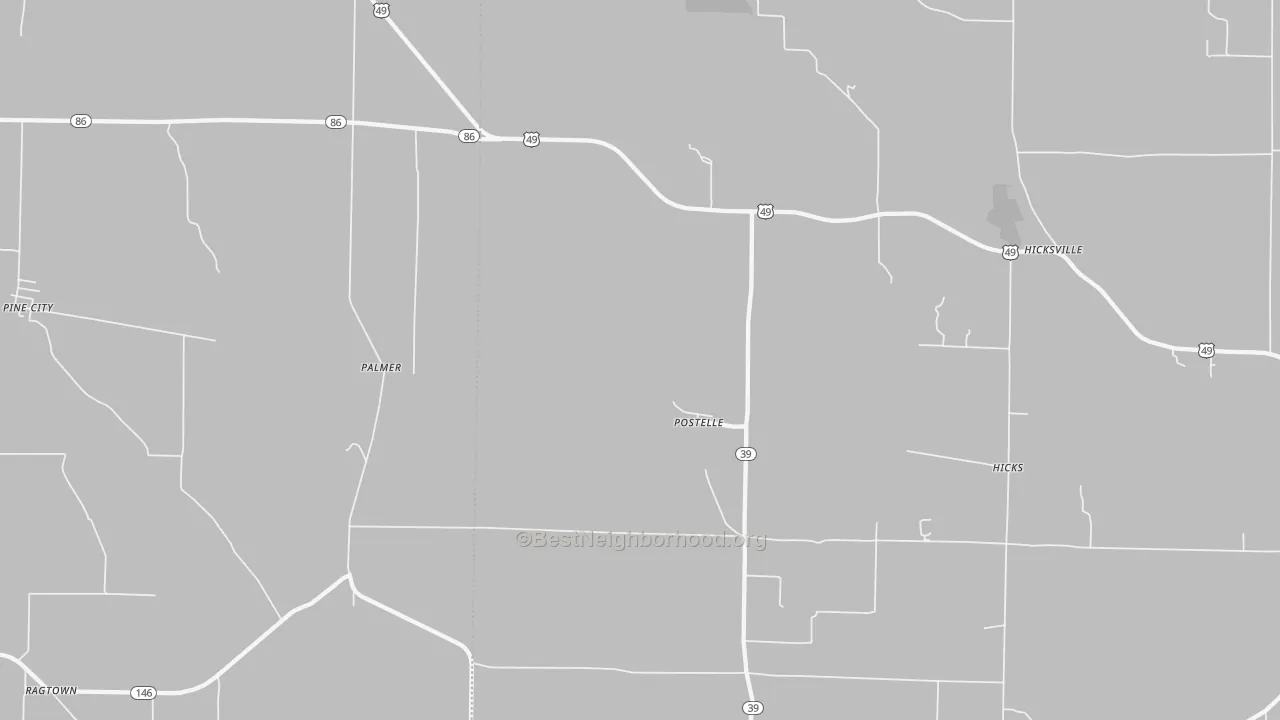Bike Grade map of Postelle, AR