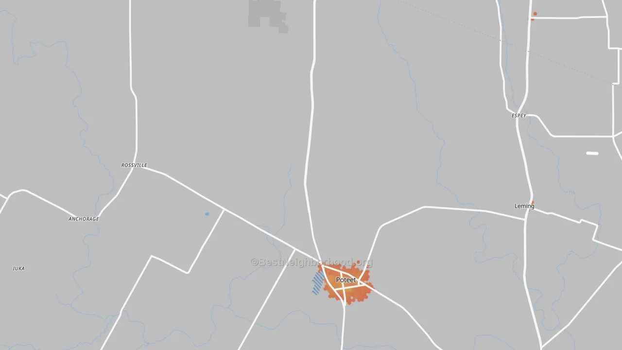 Bike Grade map of Poteet, TX