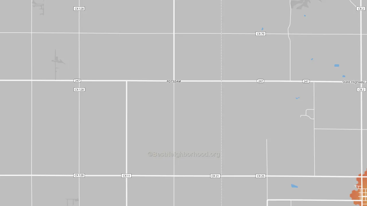 Bike Grade map of Potsdam, MN