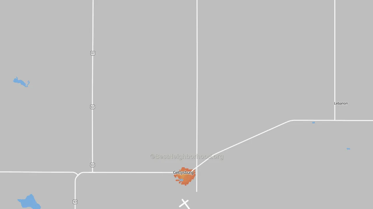 Bike Grade map of Potter County, SD