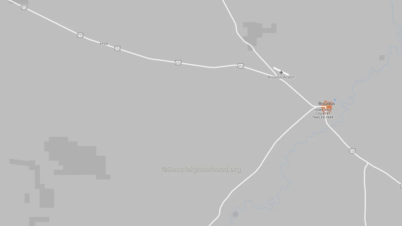 Bike Grade map of Powder River County, MT