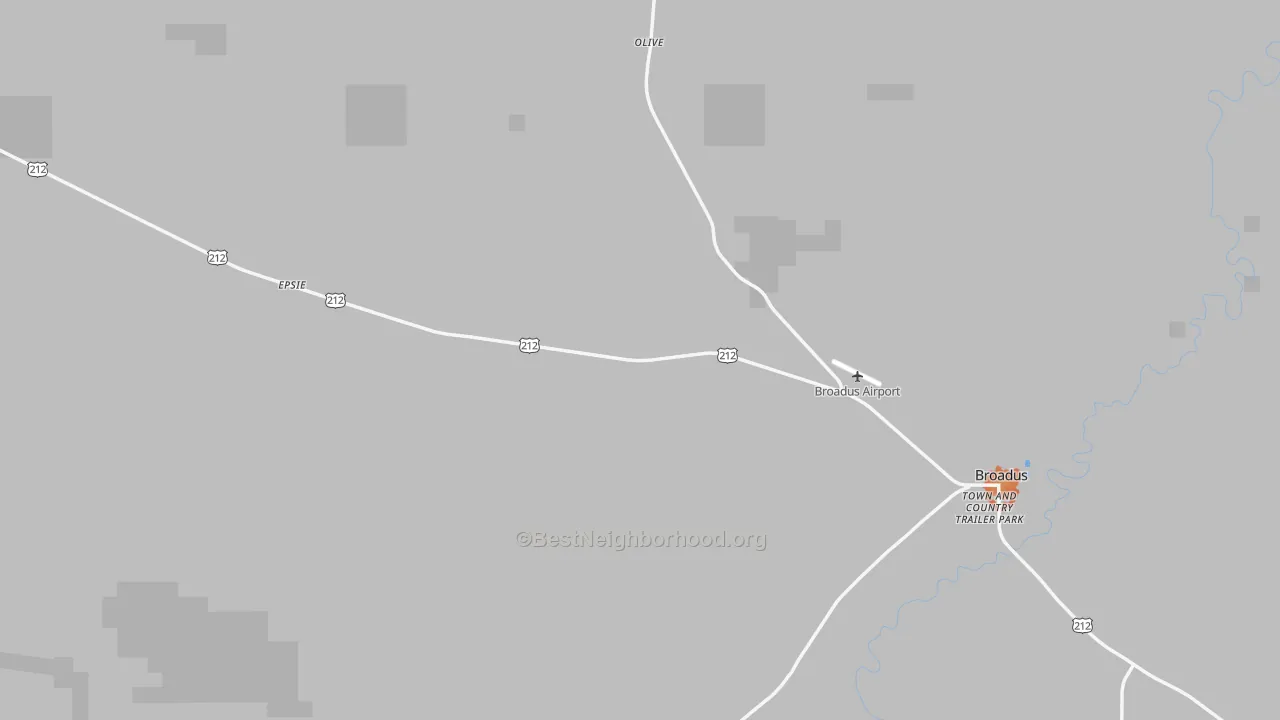Bike Grade map of Powderville, MT