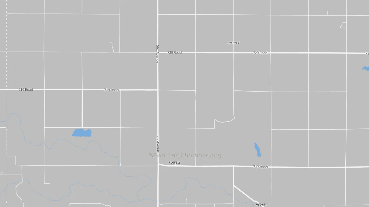 Bike Grade map of Powell, NE