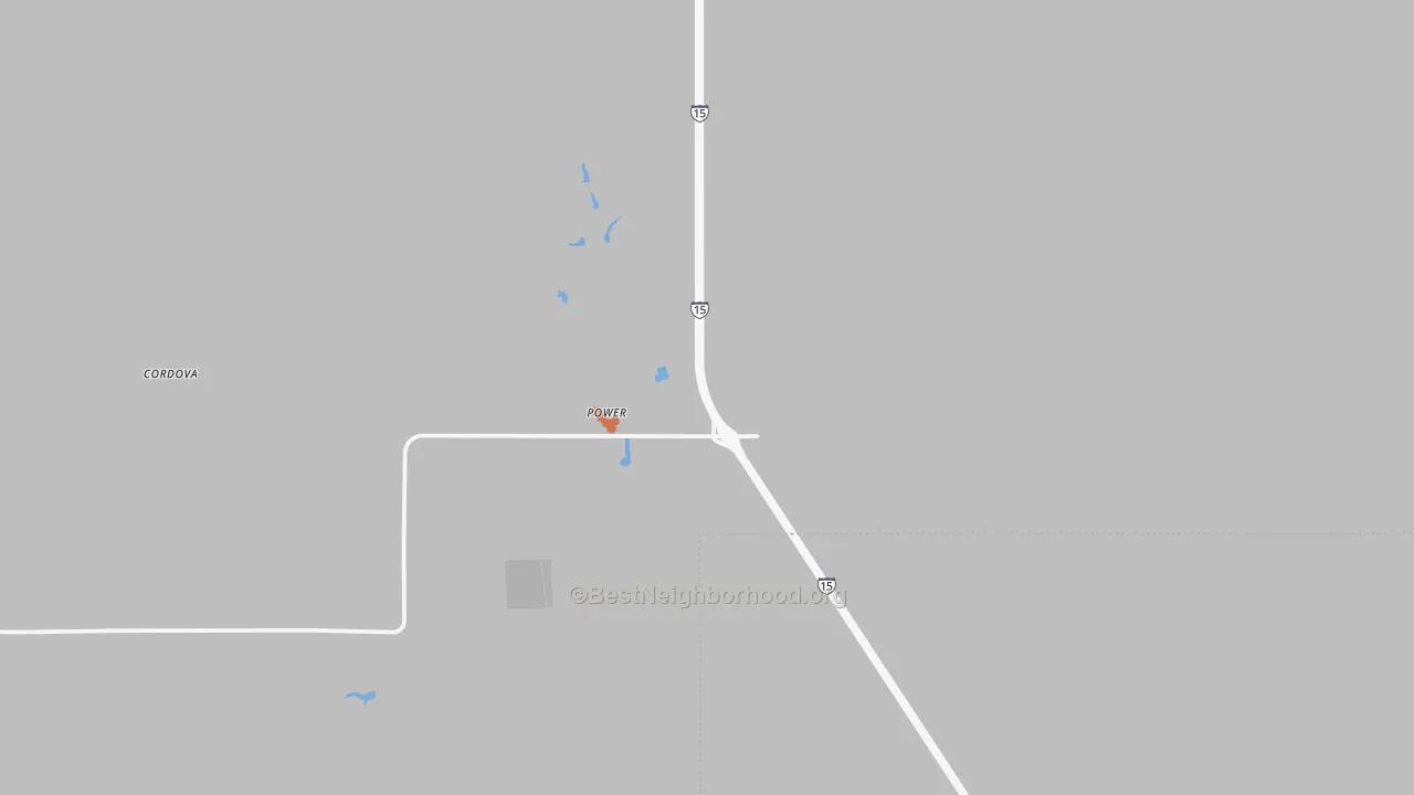 Bike Grade map of Power, MT