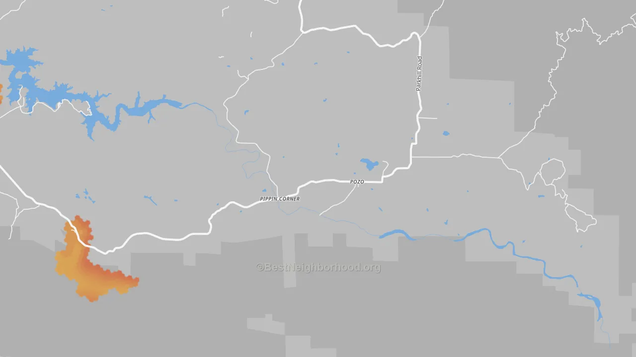 Bike Grade map of Pozo, CA