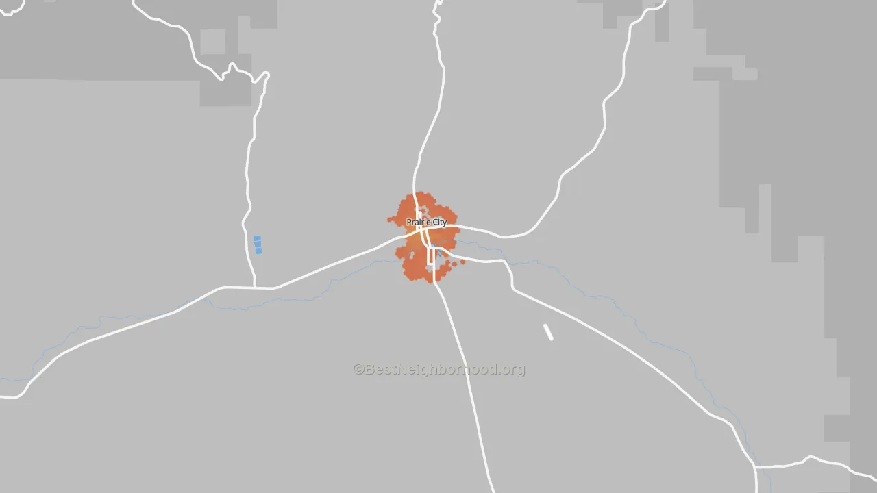 Bike Grade map of Prairie City, OR