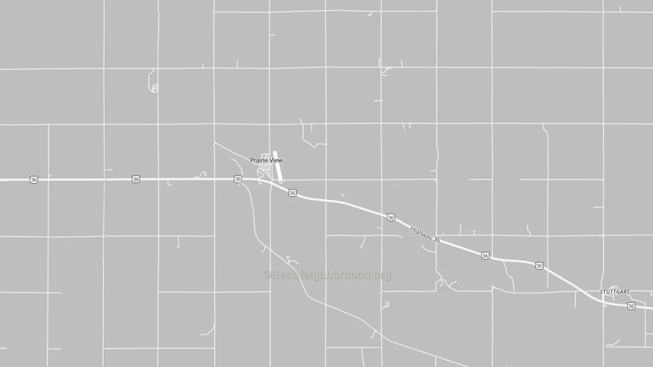 Bike Grade map of Prairie View, KS