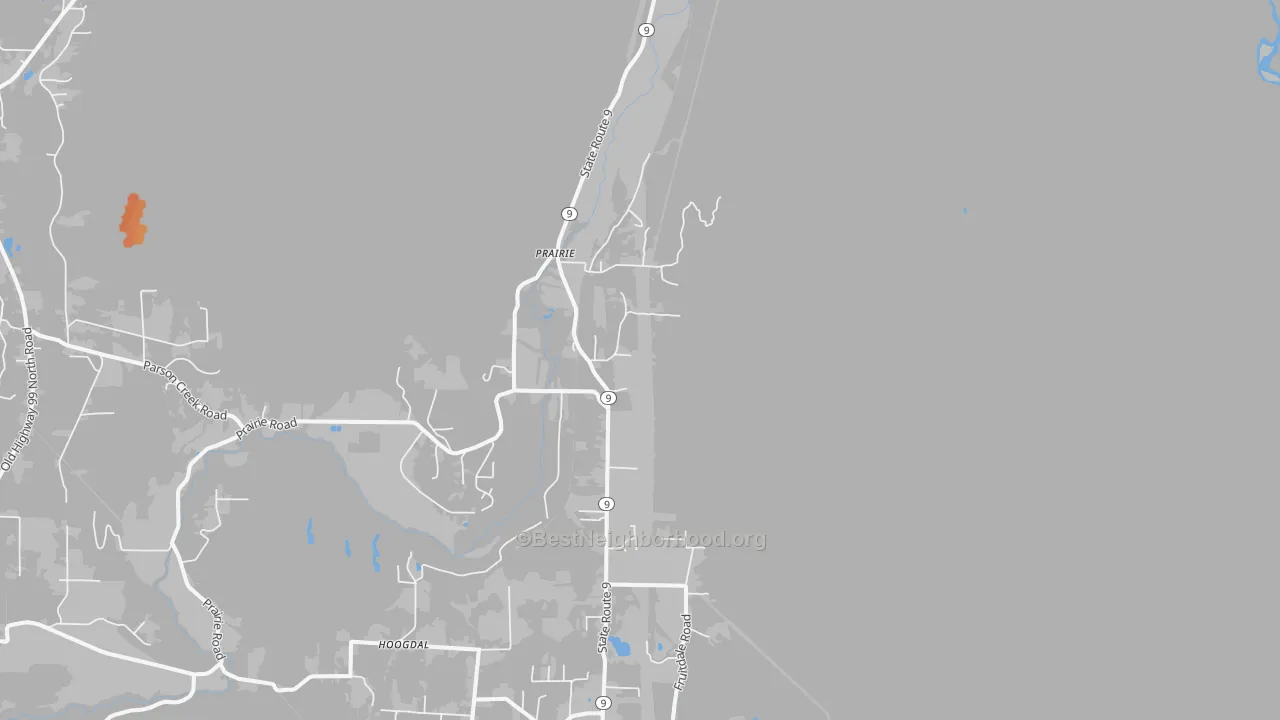 Bike Grade map of Prairie, WA