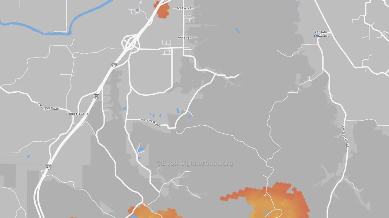 Bike Grade map of Prather, IN