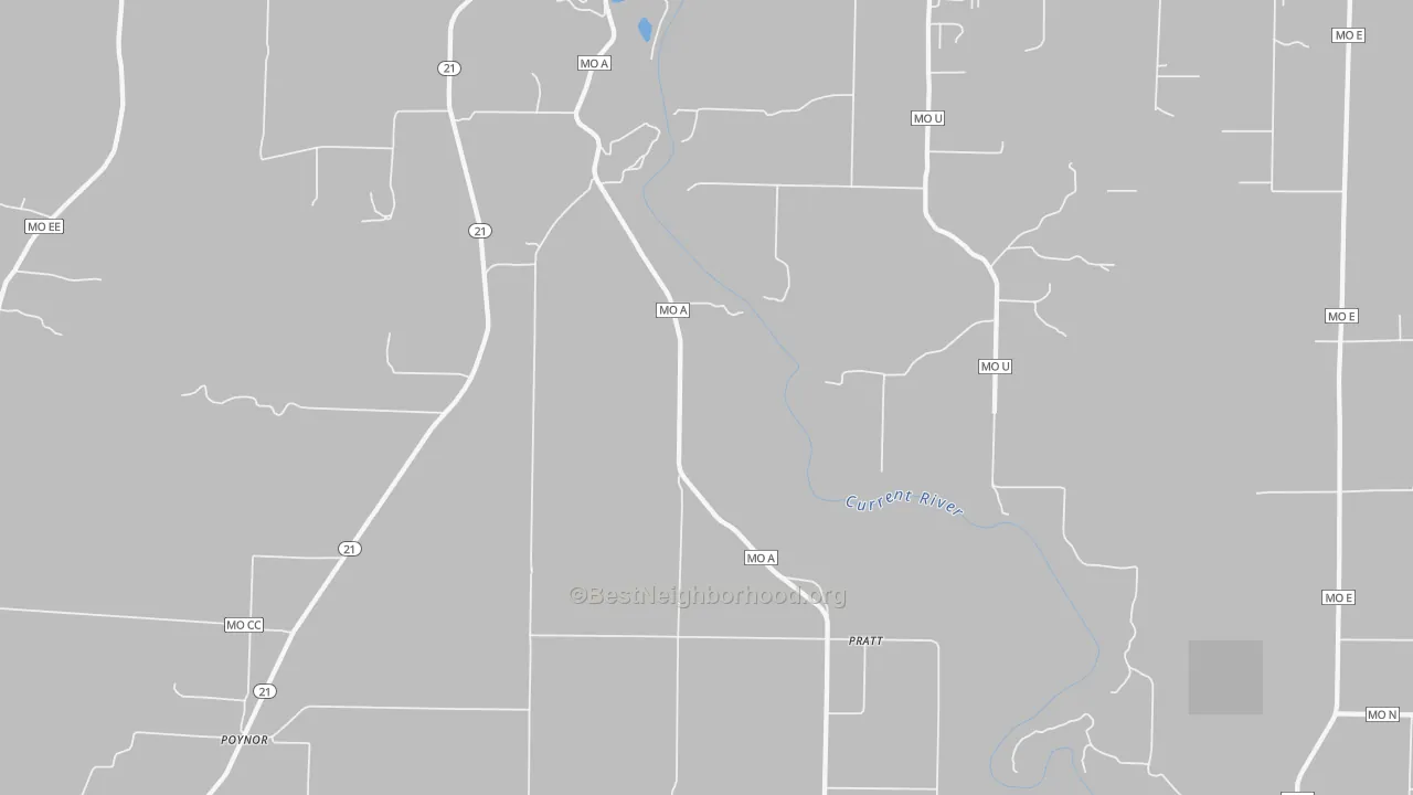 Bike Grade map of Pratt, MO