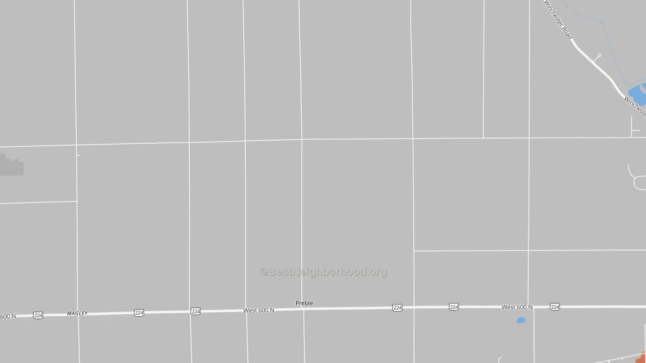 Bike Grade map of Preble, IN