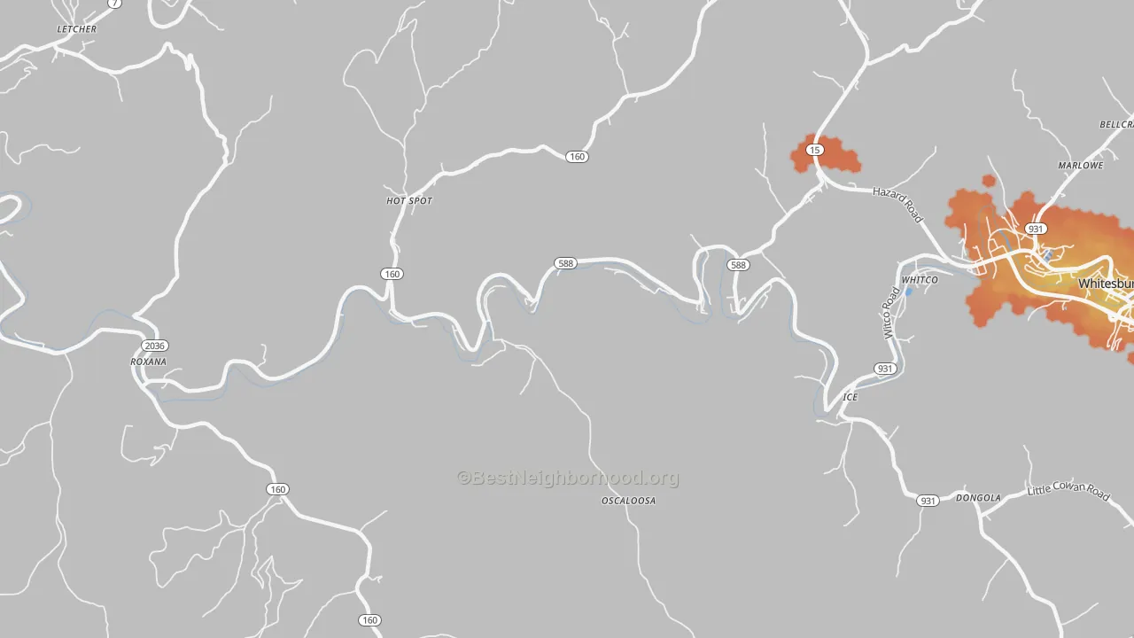 Bike Grade map of Premium, KY