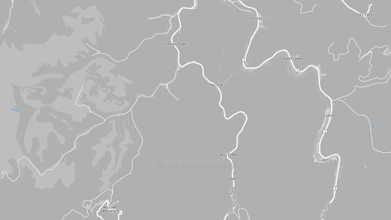 Bike Grade map of Prenter, WV