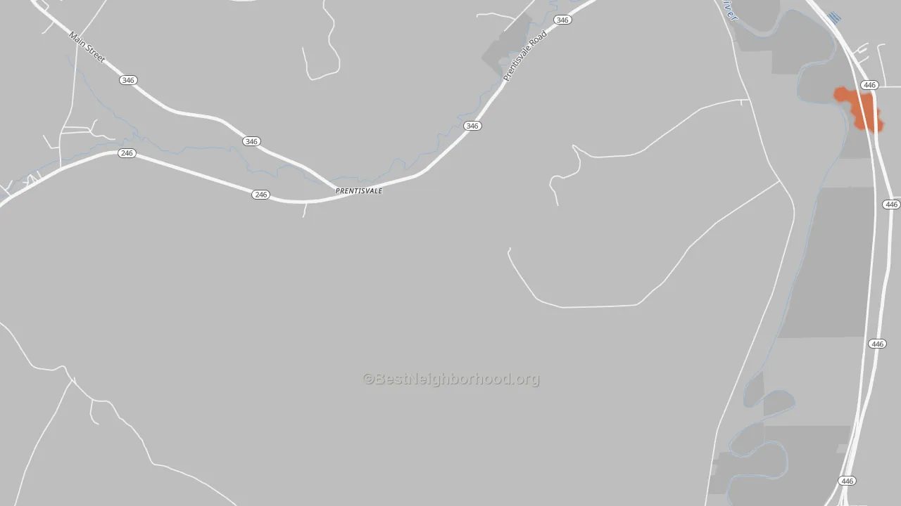 Bike Grade map of Prentisvale, PA
