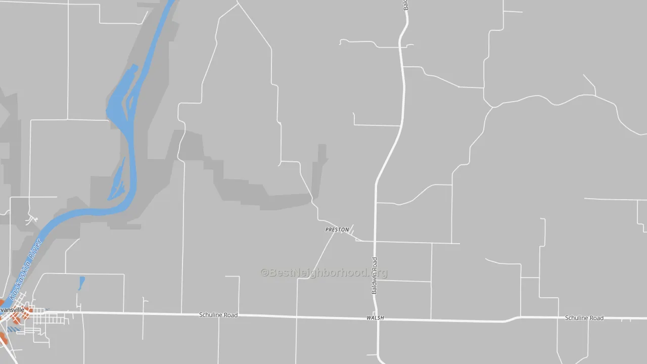 Bike Grade map of Preston, IL