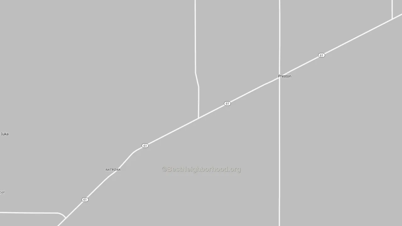 Bike Grade map of Preston, KS