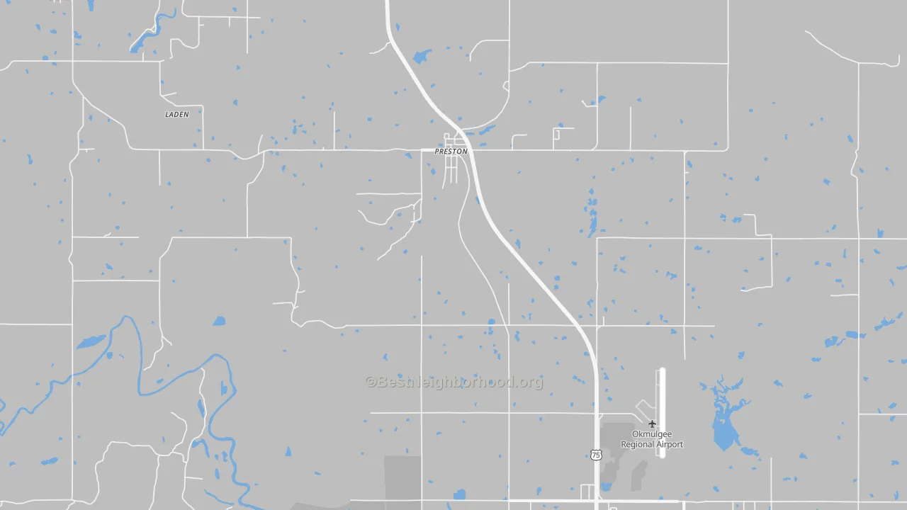 Bike Grade map of Preston, OK