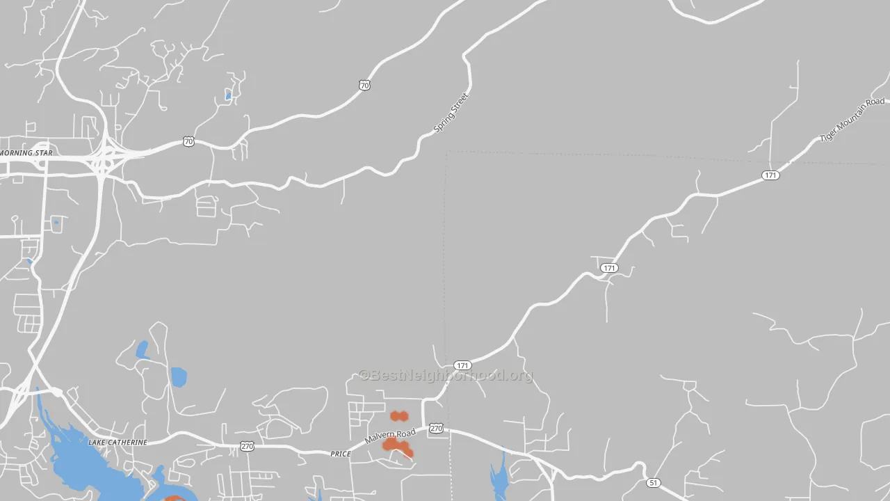 Bike Grade map of Price, AR