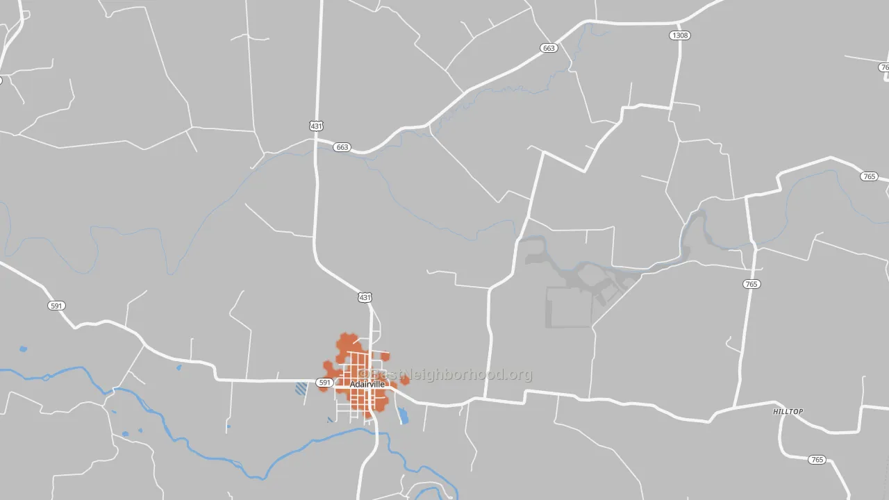 Bike Grade map of Prices Mill, KY