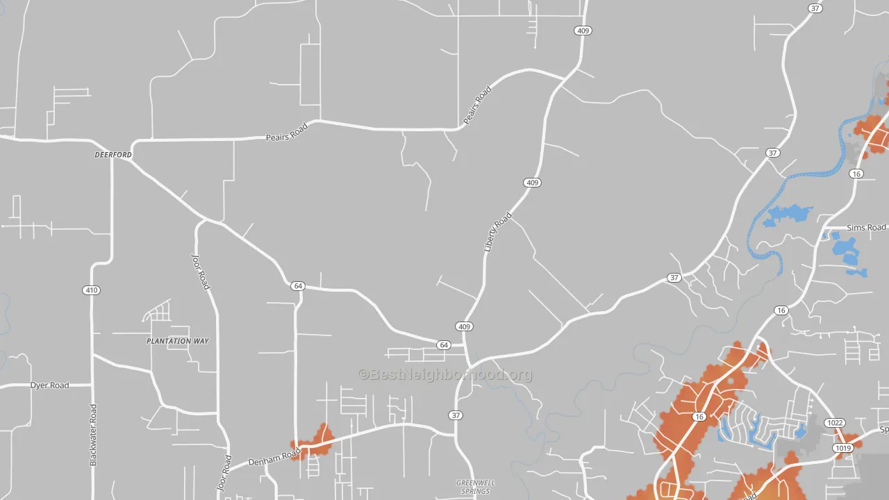 Bike Grade map of Pride, LA