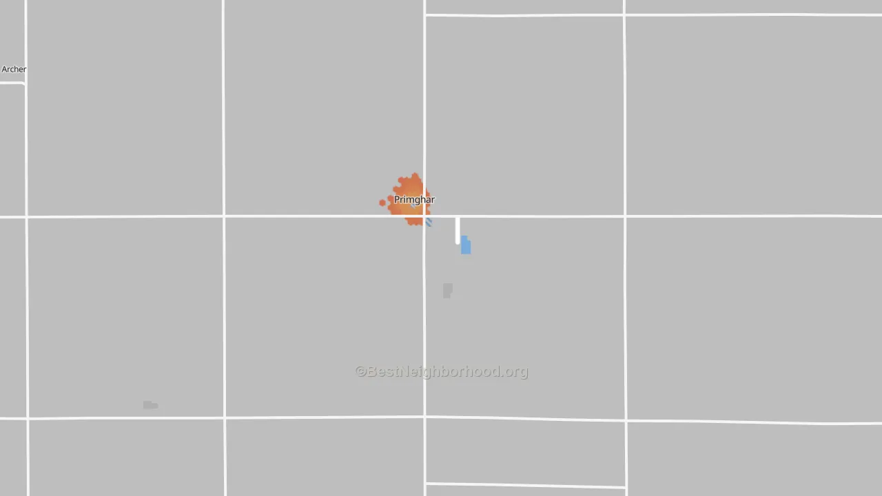 Bike Grade map of Primghar, IA