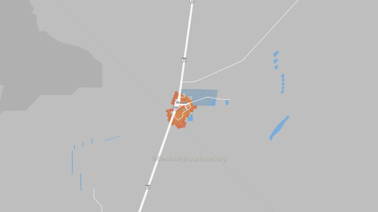 Bike Grade map of Primm, NV