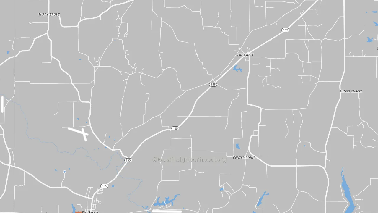 Bike Grade map of Pritchett, TX