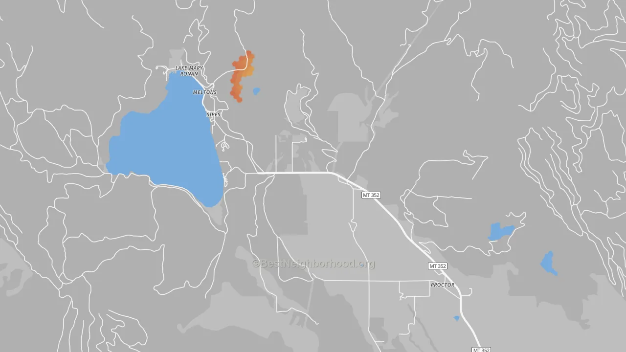 Bike Grade map of Proctor, MT